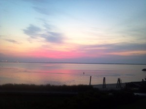Original Photo: Leslie Gumbert Sunrise over Sandy Hook Bay